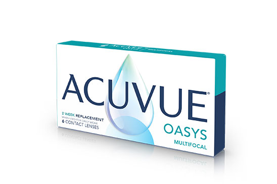 Side angle view of ACUVUE OASYS MULTIFOCAL 6 Pack